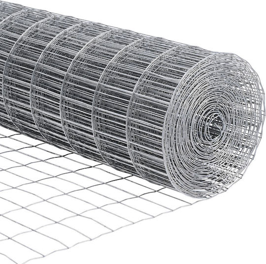 vidaXL Galvanized Concertina Wire Fencing Set Silver 0.6x25m