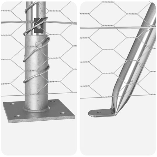 vidaXL Garden Fencing Material 13pcs Gray