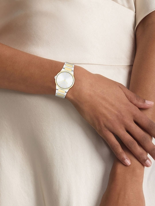 Calvin Klein Γυναικείο Ρολόι 32mm Μπαταρίας με Ασημί Μεταλλικό Μπρασελέ