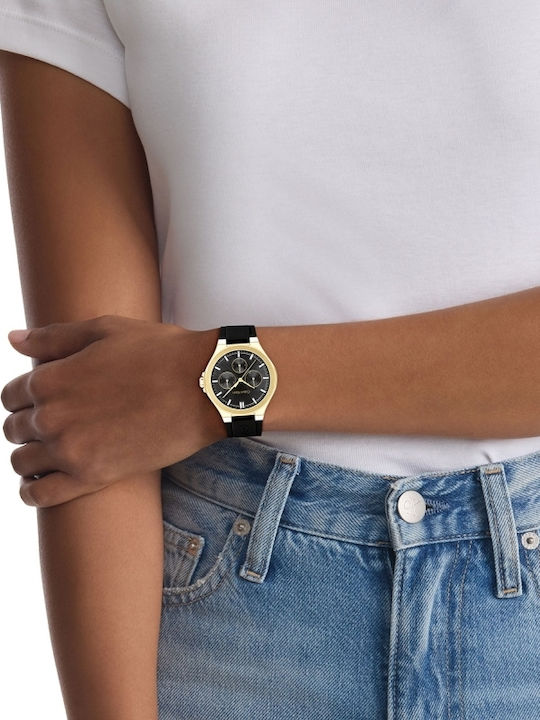 Calvin Klein Vibrancy Ceas de Damă cu Negru Brățară Metalică