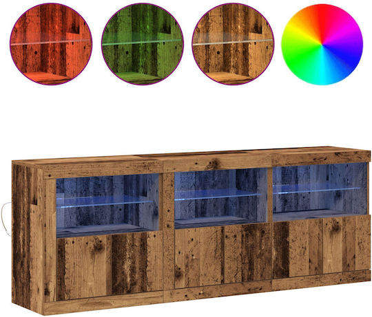 Bufet din Lemn Masiv cu Sertare Old Wood 181.5x37x67cm