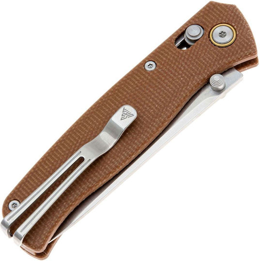 Cuțit pliabil Srm 255l-mn mâner Micarta oțel 10cr15mov
