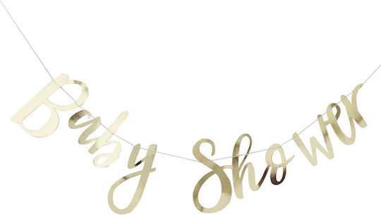 Χάρτινη Γιρλάντα Baby Shower Χρυσή