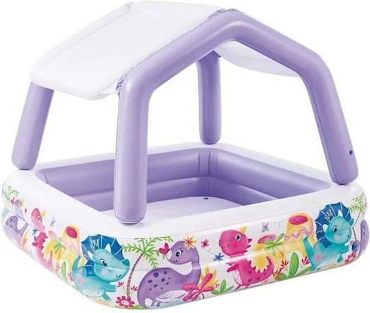 Piscină Pentru Copii Pătrată 295lt Gonflabilă 157x157x122cm Violet