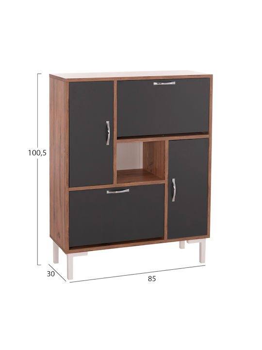 Medy Wooden Shoe Organizer Beige 85x30x108.5cm