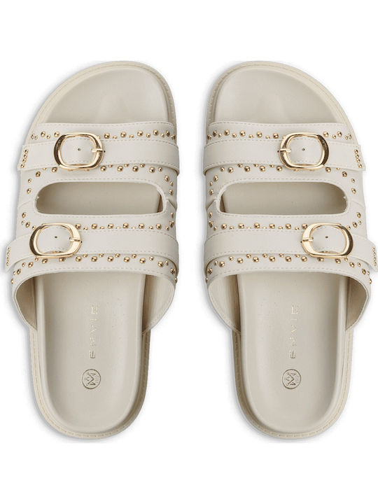 Sandale Casual Damă Flatforme Albe