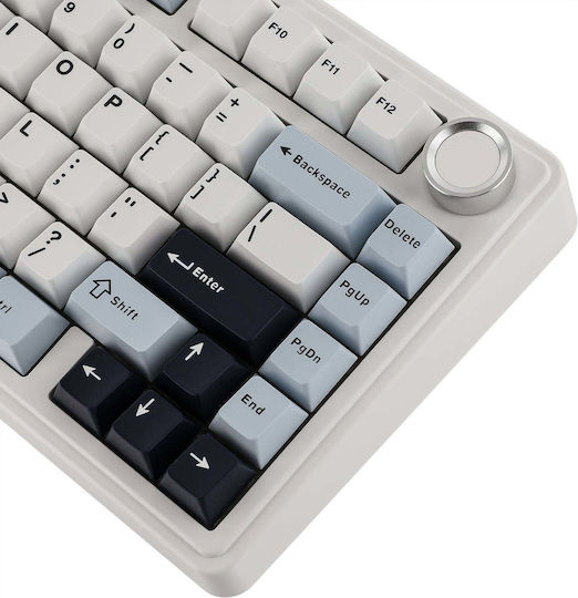 Aula F75 Wireless Gaming Keyboard 75% with LEOBOG Reaper switches and RGB lighting (English US) White