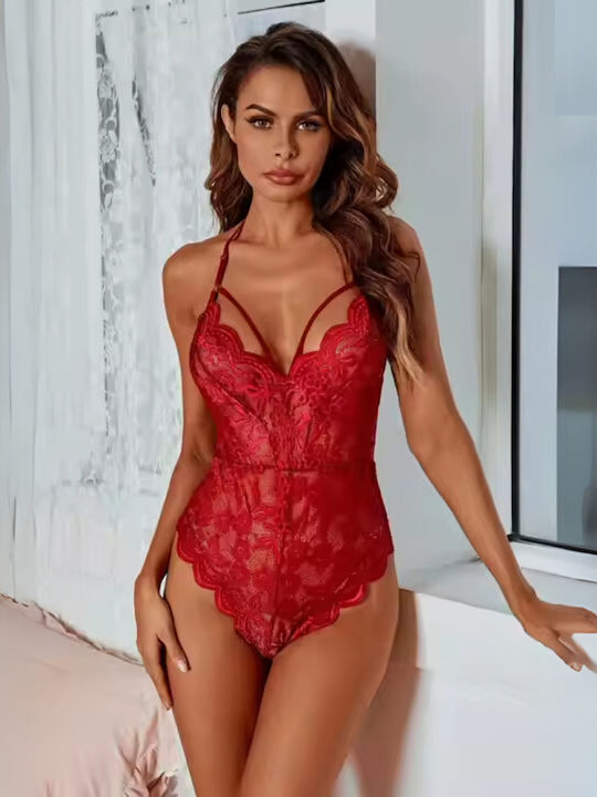 La Lolita Amsterdam Sexy Κορμάκι με Δαντέλα