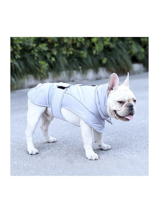 Ohana Gray Waterproof / Windproof Dog Coat with 55cm Back Length OH0042XL