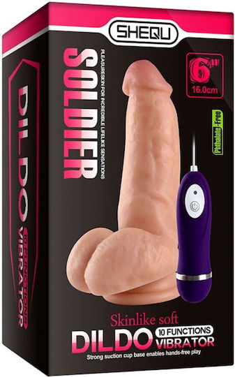 Shequ Soldier Realistisch Vibrator mit Fernbedienung 16cm Fleisch