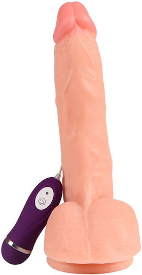 Shequ Beast Realistic Vibrator with Remote Control Flesh