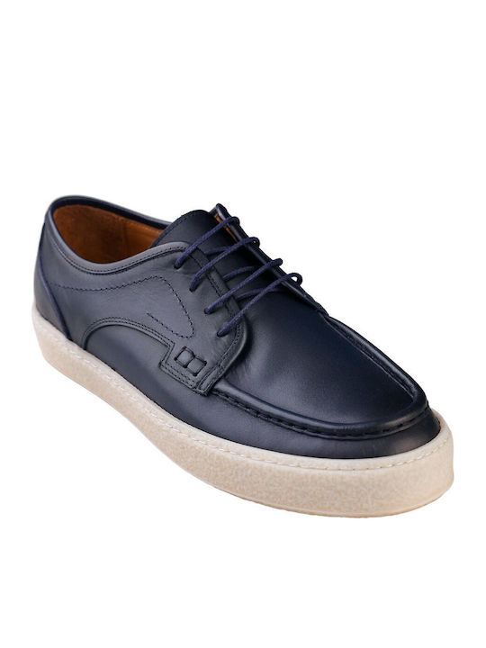 Men's Leather Casual Shoes Blue