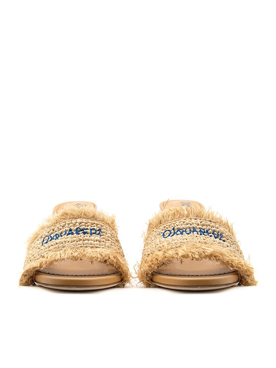 Dsquared2 Δερμάτινα Mules Καφέ