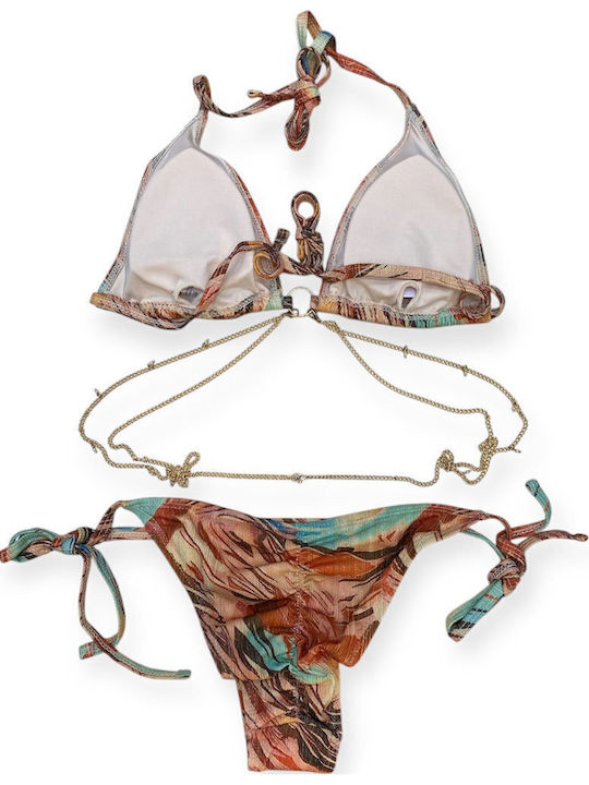 Set Bikini with Removable Padding Brazil Orange