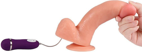 Shequ Adam Ρεαλιστικός Δονητής με Remote Control 21cm Flesh