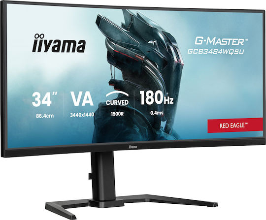 Iiyama G-Master GCB3484WQSU-B1 Ultrawide VA HDR Curved Gaming Monitor 34" QHD 3440x1440 180Hz