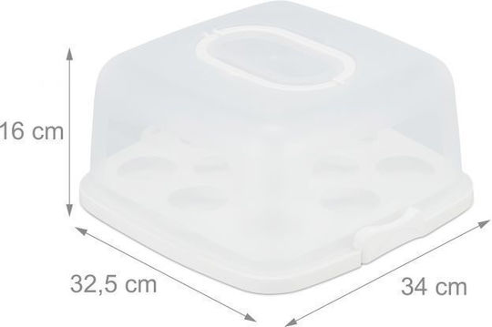 Relaxdays Тортена постава Пластмаса Прозрачен 16x34x32.5бр