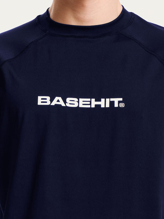 Basehit UPF 50+ Men Short Sleeve Sun Protection Shirt Blue
