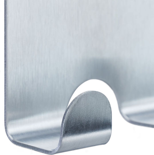 Relaxdays Inox Door Hook 6.5x7x5cm