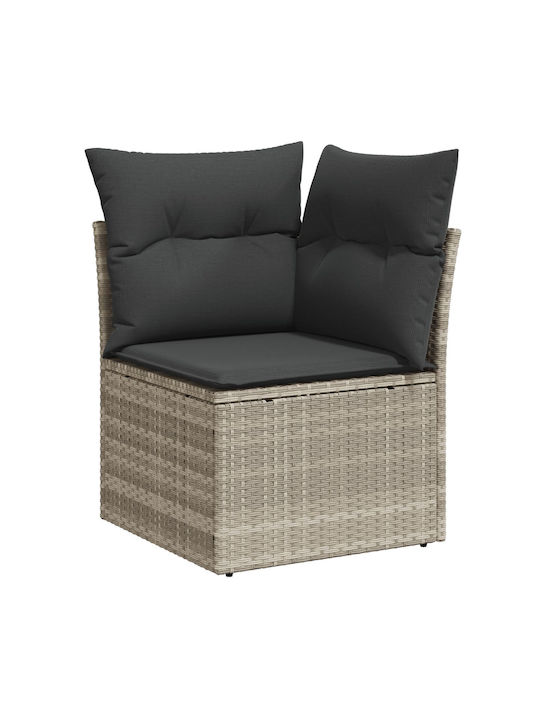 Zweisitziges Sofa Außenbereich Rattan mit Kissen 55x55x37cm