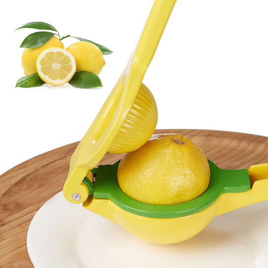 Relaxdays Presă de mână Lămâie / Var în Culoare Galben