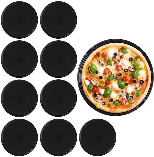 Relaxdays Tăvi de copt pentru pizza Aluminiu cu Strat Antiaderent