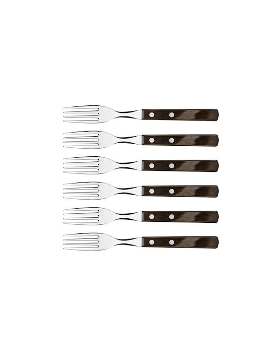 Tramontina Gabel-Set Tabelle Edelstahl Braun 6Stück