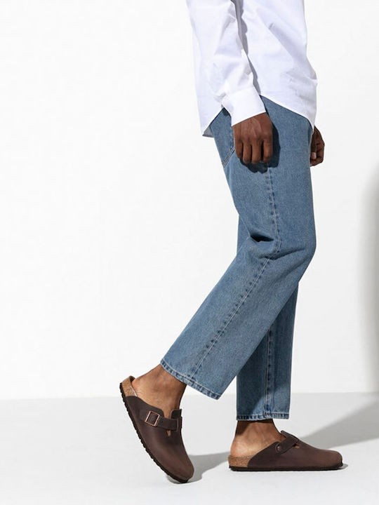 Birkenstock Boston Habana Ανδρικά Δερμάτινα Ανατομικά Σαμπό Καφέ Birkenstock Boston Habana Ανδρικά Δερμάτινα Ανατομικά Σαμπό Καφέ