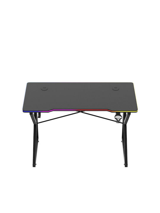Γραφείο Gaming Ξύλινο Black με LED 120x60x75εκ.