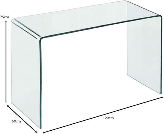 Desk Glasser Glass Transparent 120x60x75cm