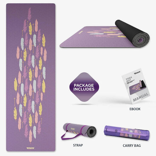 RDX Covor de exerciții fizice Yoga Violet