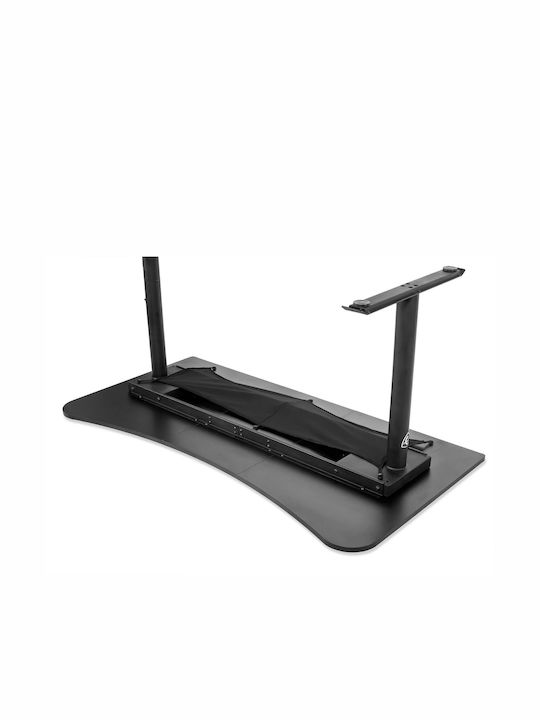 Gaming Office Arena Wooden Pure Black with Metal Legs 160x82x70cm