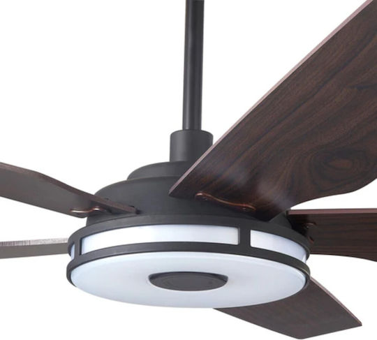 Telemax CES565SL Ceiling Fan 142cm With Light Brown / Black