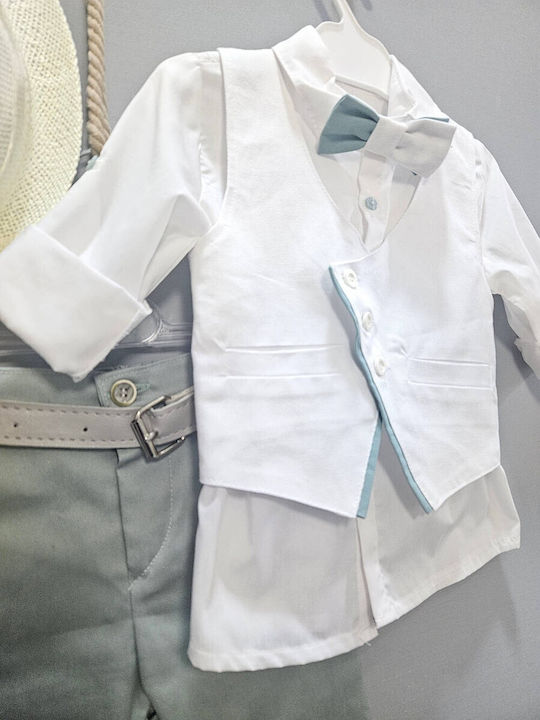 Guy Laroche Baptism Suit White 6 Pieces
