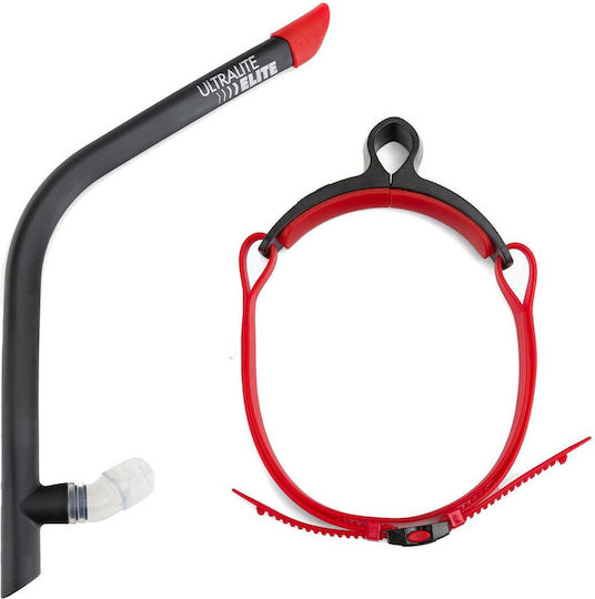 Tyr Ultralite Snorkel Elite Шнорхел Черен с Силиконов Мундщук