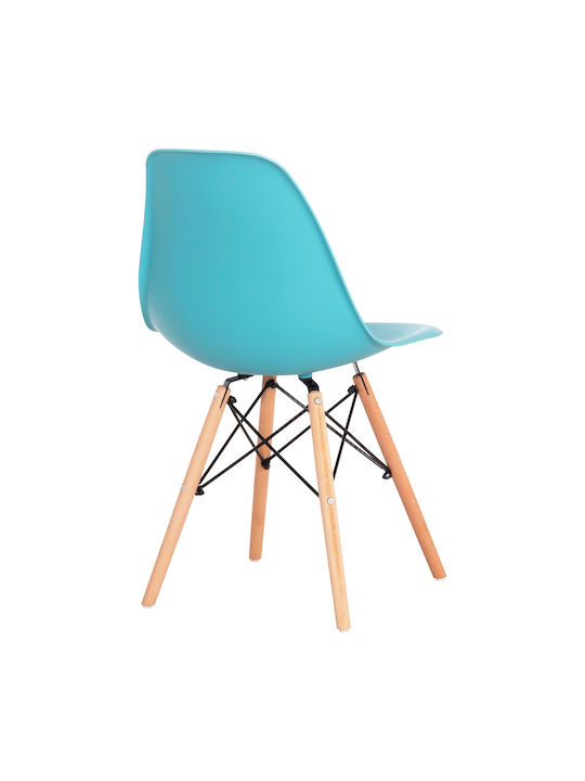 Twist PP Kitchen Polypropylene Chair Blue 46x50x82cm 4pcs