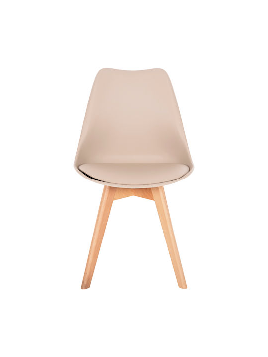 Vegas Kitchen Polypropylene Chair Cappuccino 48x52x81cm 4pcs