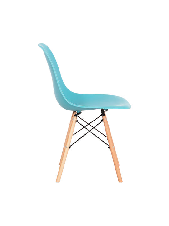 Twist PP Kitchen Polypropylene Chair Blue 46x50x82cm 4pcs