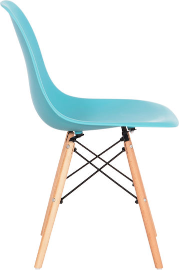Twist PP Kitchen Polypropylene Chair Blue 46x50x82cm 4pcs