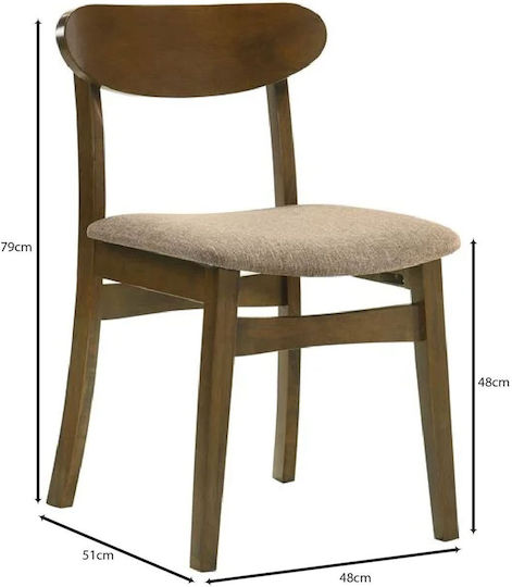 Stühle Speisesaal Dom 48x51x79cm 2Stück Braun