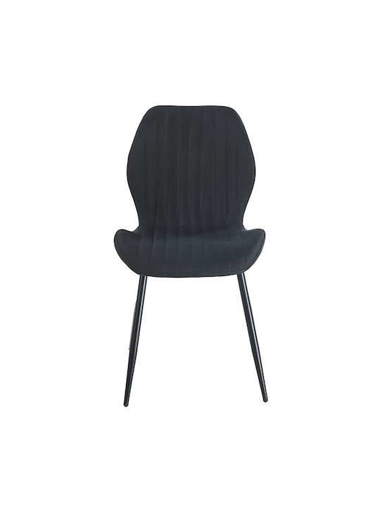 Dylan Dining Room Fabric Chair Black 47x56x48cm
