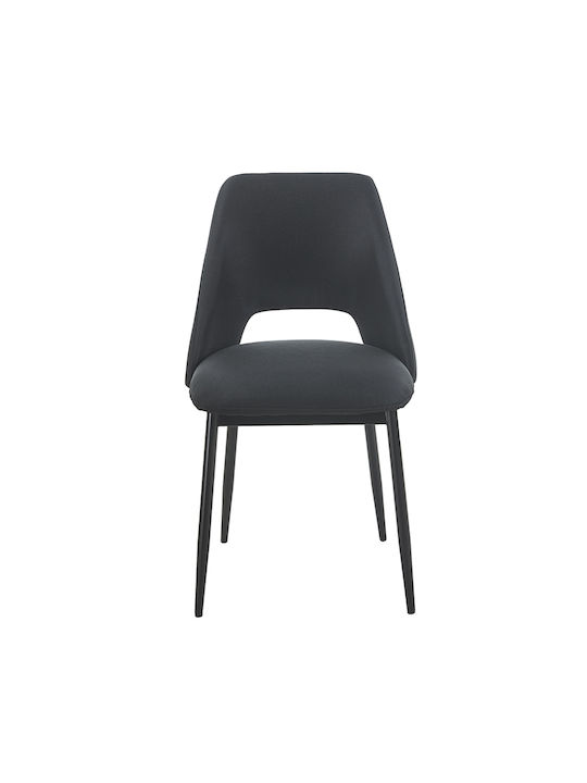 Madison Dining Chair With Fabric Upholstery Black 45x54x83cm