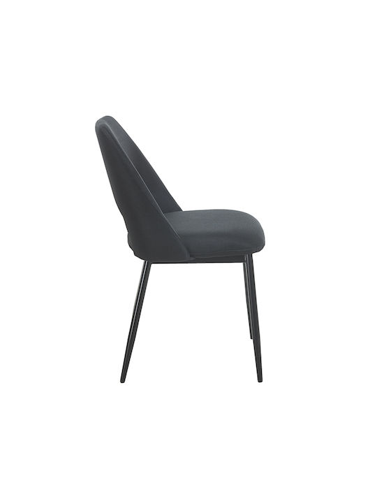 Madison Dining Chair With Fabric Upholstery Black 45x54x83cm