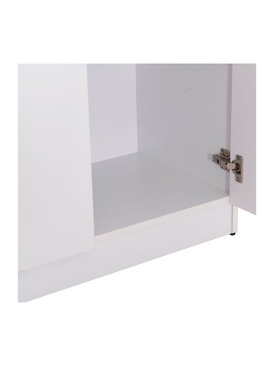 Bailey Τρίφυλλη Ντουλάπα Λευκή 116x40x123cm