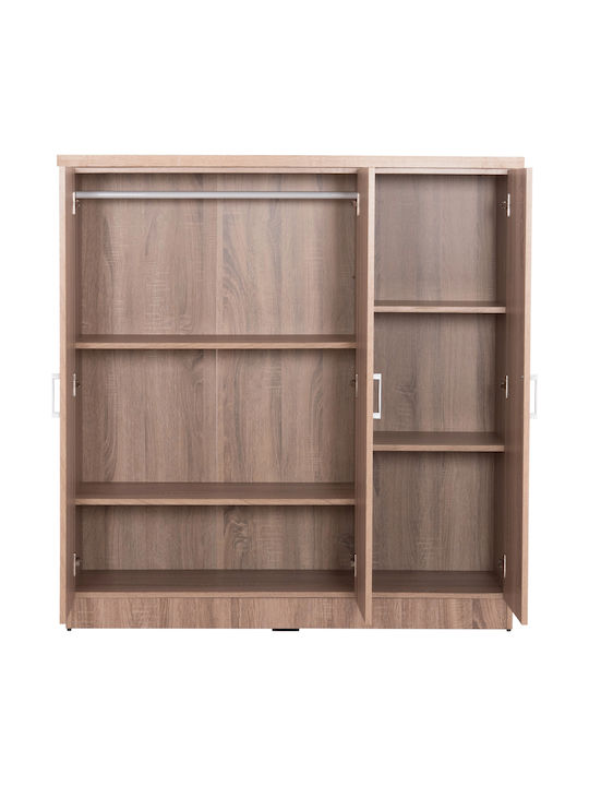 Fuento Τρίφυλλη Ντουλάπα Καφέ 116x40x123cm Fuento Τρίφυλλη Ντουλάπα Καφέ 116x40x123cm
