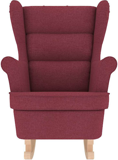 Rocking Armchair Wine Red 74x90x102cm