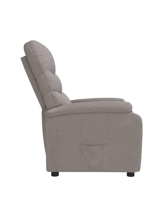 Πολυθρόνα Relax με Υποπόδιο Taupe 75x91x101cm