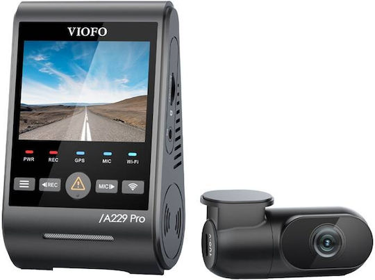 Viofo A229 Pro 2ch 4K Car DVR Set with Rear Camera, 2.4" Display