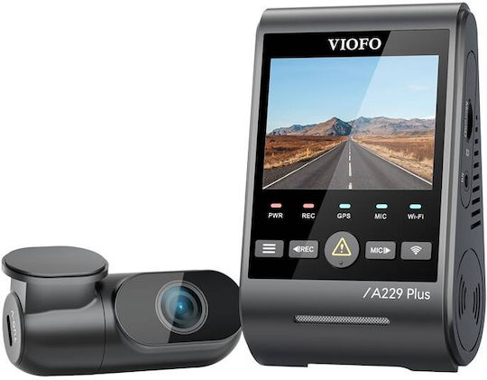Viofo A229 Set Camera DVR Auto 1440P cu Ecran 2.4" pentru Parbriz cu Autocolant & Camera de Marsarier