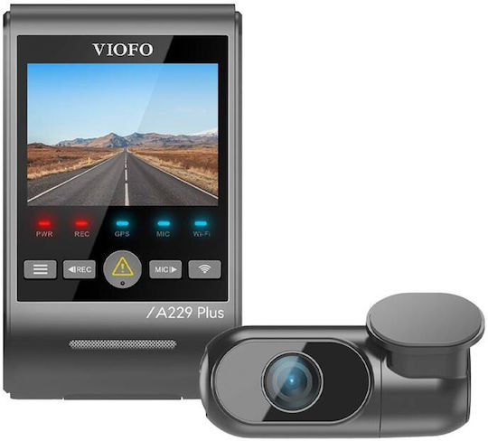 Viofo A229 Set Camera DVR Auto 1440P cu Ecran 2.4" pentru Parbriz cu Autocolant & Camera de Marsarier